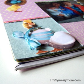 Scrapbook - Easter page | craftymessymom.com